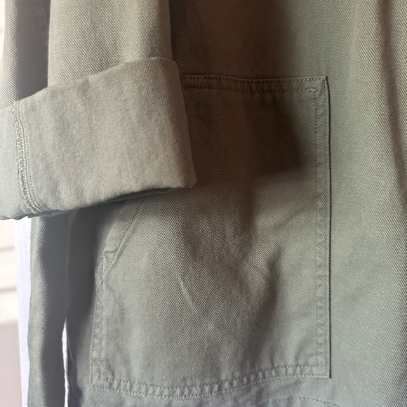 Free Assembly Women’s Olive Button Down Utility Jacket. Gently used. - Picture 12 of 14